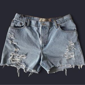 Levi's Women's Light Wash Distressed Jean Shorts